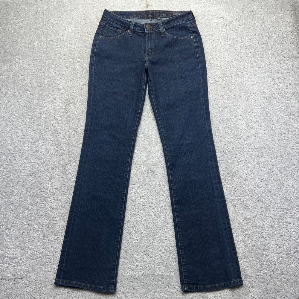 Jag Jeans Womens Size 6 Blue Dark Wash Denim Stretch Low Rise Boot Leg Everyday
